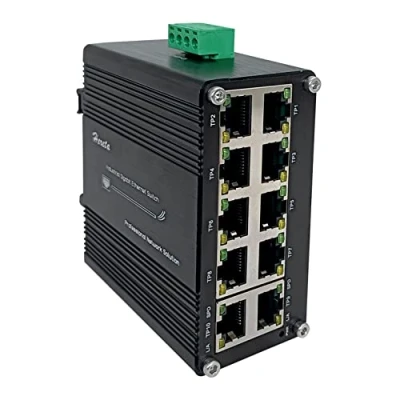 Immagine di commutatore industriale indurito 10/100/1000T RJ45 di Gigabit Ethernet 10 Port con il mini del compatto funzione auto MDI/MDI X