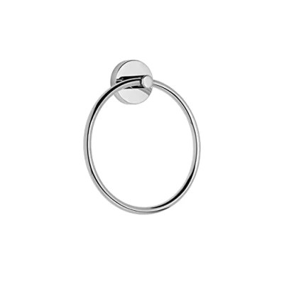 Immagine di Croydex Portasciugamani ad anello, modello Romsey, colore: argento, 185 x 162 43 mm