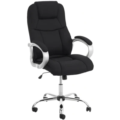 Immagine di CLP Poltrona Ufficio Apoll XL In Similpelle I Sedia Scrivania Ergonomica Pc Girevole Oscillante Carico Max 150KG, Colore:nero