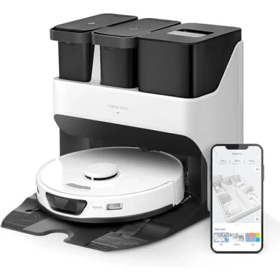 Immagine di Roborock S7 Max Ultra Robot aspirapolvere e pulitori Bianco Comando vocale, Compatibile con Amazon Alexa, Google Home, Gestito da app