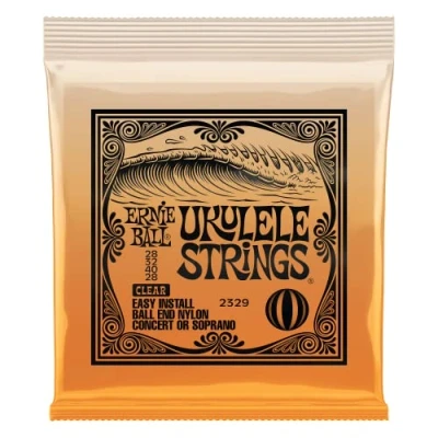 Immagine di Ernie Ball, Corde in nylon per ukulele concerto/soprano, con estremità a sfera, colore trasparente