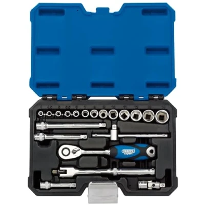 Immagine di Draper B20 M/SG bussole set, blu, 1/10,2 cm, set di 20 pezzi