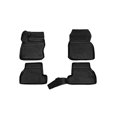 Immagine di Element tappetini in Gomma 3D Premium su Misura Adatti per Ford Focus, MK 3 (III), 2012 2018, Station Wagon 5 Porte, 4 Pezzi.