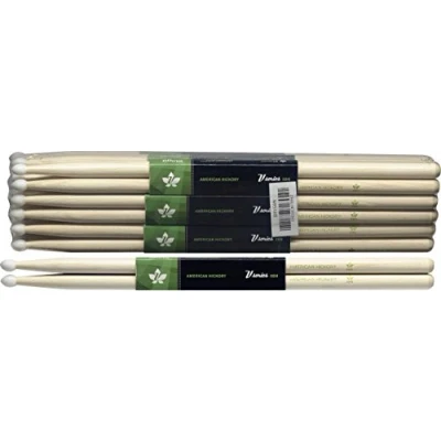 Immagine di Stagg shv5bn Hickory V bastone per tamburo con testa in nylon (1 coppia)