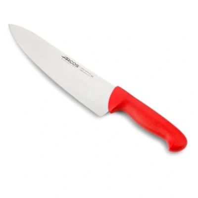 Immagine di Arcos Serie 2900 Coltello da Chef Cucina Lama Acciaio Inossidabile NITRUM 250 mm Manico Polipropilene Colore Rosso