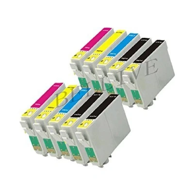 Immagine di 10 Cartucce compatibili per Epson T0711 T0712 T0713 T0714 Stylus DX6000 DX6050 DX7000F D92 D120