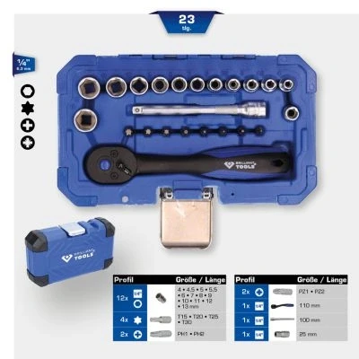 Immagine di KS TOOLS BT020023 Set bussole 1/4 Quadrato