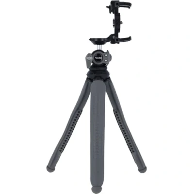 Immagine di Rollei Monkey Pod 3: mini treppiede versatile smartphone, fotocamera, selfie stick compatibile, flessibile, leggero, testa a sfera girevole 360 (grigio)