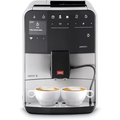 Immagine di Melitta “Caffeo Barista T Macchina da caffè automatica senza contenitore per il latte argento, latte.