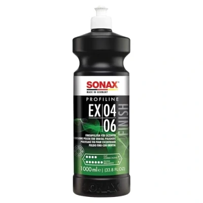Immagine di SONAX PROFILINE Ex 04 06 (1 litro) Rimozione ottimale dei graffi, produce una lucentezza perfetta. Smalto ideale per rimuovere i pennini da superfici appena verniciate. Articolo n. 02423000
