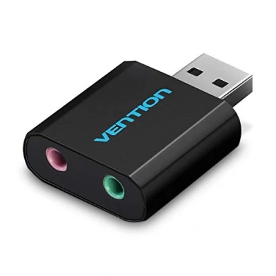 Immagine di VENTION Scheda Audio esterna USB Adattatore Jack 3.5 Cuffie Microfono TRRS per Stereo Casse, Compatibile con Windows, Mac OS, Linux, PS5, Plug And Play (Senza Cavo)