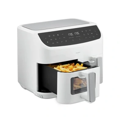 Immagine di MEDION P20 XXL friggitrice ad aria calda a 2 camere (8,7 litri, 2.600 watt, doppia camera, 9 programmi automatici, cassetti, finestra di visualizzazione,