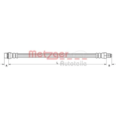 Immagine di METZGER 4110931 Tubi Freno 314 DACIA: Sandero I, Logan I MCV