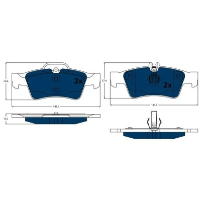 Immagine di TRW GDB1546BTE Kit pastiglie freno Predisposto per contatto segnalazione usura MERCEDES BENZ: Classe C T modell, E Sedan, modell