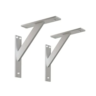 Immagine di ALUSFERA Staffe per Mensole 180 mm Reggimensola in Metallo Supporti Robusto Pesanti Reggimensole da Muro 3 Pezzi Angolari Alluminio