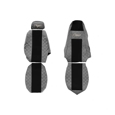 Immagine di F CORE Elegance FX03 GRAY Coprisedile grigio Fantasia Finta pelle anteriore
