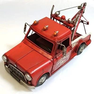 Immagine di DynaSun Modellino Pickup Carroattrezzi Camion d’Epoca Vintage in Metallo, da Collezione Stile Retro Antico Scala con Lunghezza 31 cm