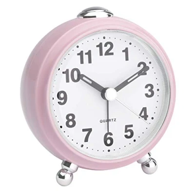 Immagine di TFA Dostmann Analogico, sveglia da viaggio, con lancette silenziose, retrò, plastica, rosa, 83 x 53 92 mm