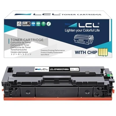 Immagine di LCL Cartucce di Toner Compatibile 201A 201X CF400A CF400X 2800 pagine Sostituzione per HP Color LaserJet Pro M252 M252dw M252n MFP M274 M274n M277 M277dw M277n M277c6 (1Nero)