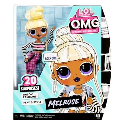 Immagine di LOL Surprise OMG bambola alla moda MELROSE con 20 sorprese La confezione include moda, abiti, accessori e supporto Da collezionare Età: 4+ anni