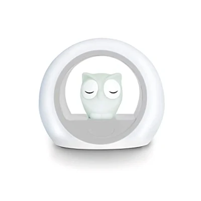 Immagine di ZAZU Lou Luce notturna a forma di gufo, elimina l&#039;oscurità, spegnimento automatico, sensore vino, luminosità regolabile, Cry Activated, regalo aiuto per il sonno
