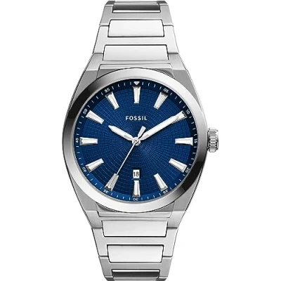 Immagine di Fossil Everett Orologio da uomo a 3 lancette, movimento al quarzo, cassa 42 mm in acciaio inossidabile con bracciale inossidabile, FS5822