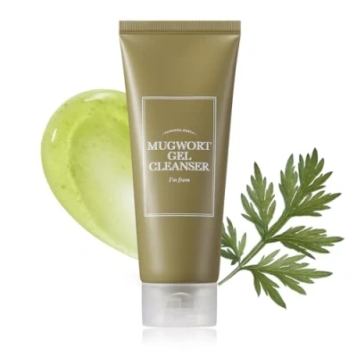 Immagine di I&#039;m from Gel detergente all&#039;artemisia 150 ml, artemisia 60%, calmante, lenitivo, viso coreano delicato a basso pH per pelle sensibile, irritata, base di erbe, ipoallergenico, vegano