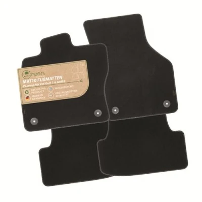 Immagine di MAT10 Green Edition tappetini adatti per VW Golf 7 (BJ 11/2012 12/2020, tipo AU) e 8 (a partire dall&#039;anno di costruzione 01/2020, CD), velluto sostenibile, set 4 auto,