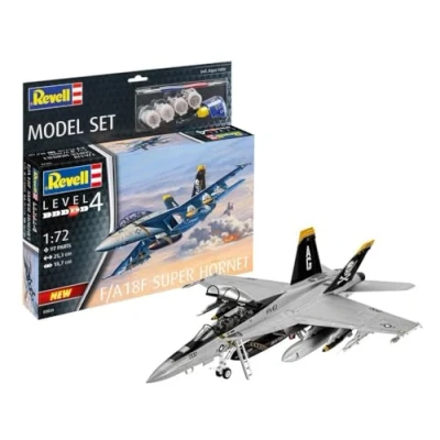 Immagine di Revell Aereo da Combattimento Model Set F/A 18F Super Hornet, Colore Non Laccato, 63834