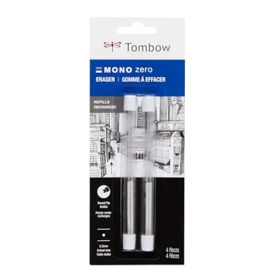 Immagine di Tombow 57316 Ricariche di gomma per MONO Zero Eraser, Bianco, 2 Pezzi