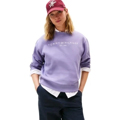 Immagine di Tommy Hilfiger Mdrn Reg Corp Logo C Nk Swtshrt Ww0Ww39791, Felpa, Donna, Viola (Lavender Ash), M