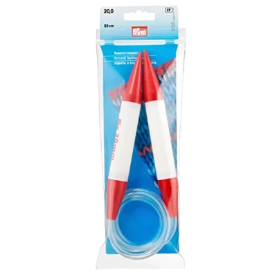 Immagine di Prym Rundstricknadeln KST 80 cm 20,00 mm Grau Ferri da Maglia circolari, Grigio, 20,0