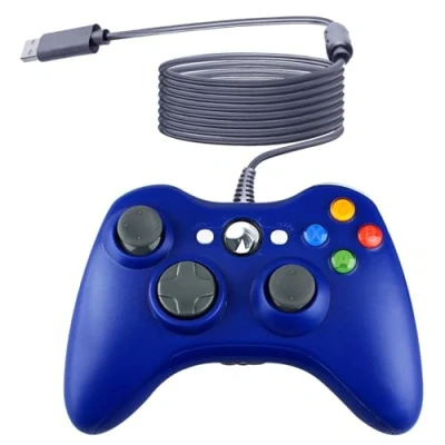 Immagine di OSTENT Controller USB Cablato Gamepad Joystick per Console Microsoft Xbox 360 Computer Portatile PC Windows Videogioco Colore Blu