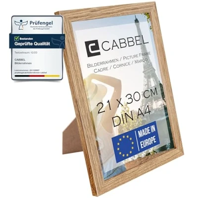 Immagine di CABBEL confezione singola (1 pz.) Cornice DIN A4 21x30 in legno MDF Rovere con plexiglass infrangibile/moderno