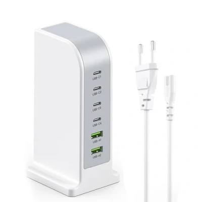 Immagine di Caricatori usb C, Caricatore Multiplo【4 c + 2 A】USB Charger, Multiplo 100w Per iPhone 15 14 13 12/Samsung S24 Ultra/Google/iPad/iWatch/Smartphone