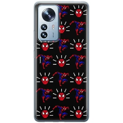 Immagine di ERT GROUP custodia per cellulare Xiaomi 12 PRO originale e con licenza ufficiale Marvel, modello Spider Man 025 adattato in modo ottimale alla forma dello smartphone, TPU