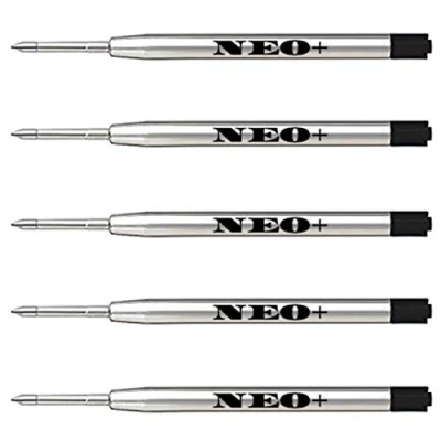 Immagine di Ricariche penna a sfera di qualità, economiche ma lunga durata, punto medio. Compatibile con la Parker. Ricarica G2 stile (5 x INCHIOSTRO NERO)