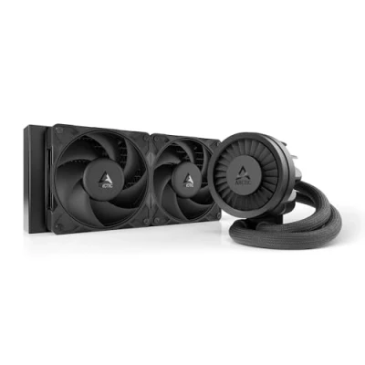 Immagine di ARCTIC Liquid Freezer III Pro 240 Dissipatore AIO per CPU, 2 x 120 mm Raffreddamento a Liquido, Radiatore da 38 mm, Pompa PWM, Ventola VRM, AMD AM5/AM4, Intel LGA1851/1700 Telaio di Contatto Nero