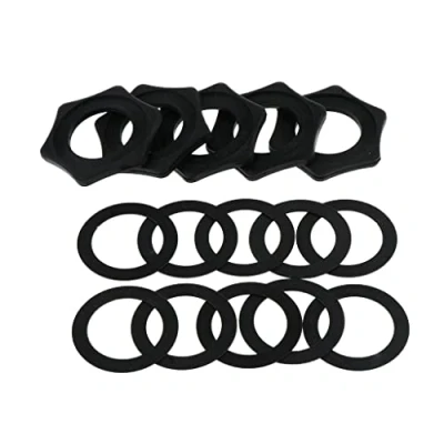 Immagine di Set di 5 anelli protezione antiscivolo per microfono e microfono, colore nero