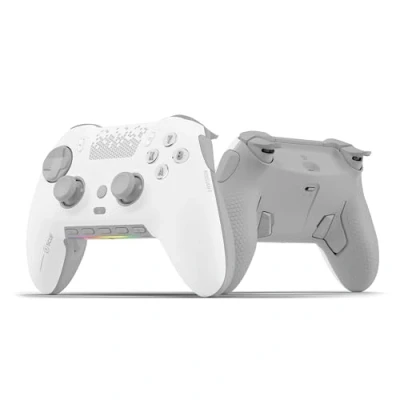 Immagine di SCUF ENVISION PRO Controller di Gioco Solo per PC Senza Fili Cinque Tasti G Rimovibili Paddle Posteriori Trigger Istantanei Compatibile con iCUE Bianco