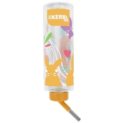 Immagine di Kerbl Pet Kebl per Abbeveratoio 500 ml, Acqua Fresca Conigli, Tecnologia a Doppia Sfera, Tubo di abbeveraggio in Acciaio Inox, Bottiglia Trasparente, Colorato