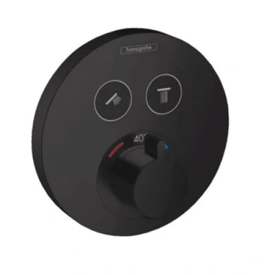 Immagine di Hansgrohe 15743670 Termostato, Nero Opaco, 2 Funktionen
