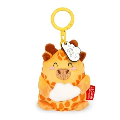 Immagine di Legami Portachiavi Super Soft! a Tema Giraffe, di Peluche, Ciondolo con Messaggio Inciso e Moschettone in Zinco, 7x11 cm