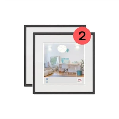 Immagine di walther design Nera 20 x cm confezione doppia, Cornice in plastica New Lifestyle KV220BD