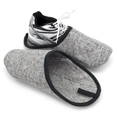 Immagine di Pantoffelmann Soprascarpe in feltro I Copriscarpe con opzione suola ABS Sovrascarpe per proteggere il pavimento da sporco e graffi Pantofole soprascarpe/soprascarpe operai