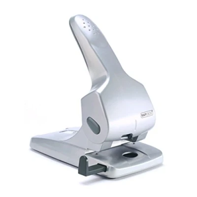 Immagine di Rapesco 0732 Zero 65 Perforatrice a 2 Fori per Alti Spessori, Fora fino Fogli, Argento