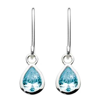 Immagine di Dew Collana in argento Sterling, con orecchini a goccia topazio blu, 5031Bt