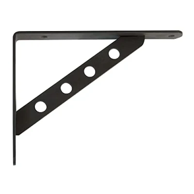 Immagine di Amig Staffa per mensole a muro Supporti Reggimensola Staffe in Acciaio Colore: Nero Dimensioni: 250 x 195 Peso max: 330 kg
