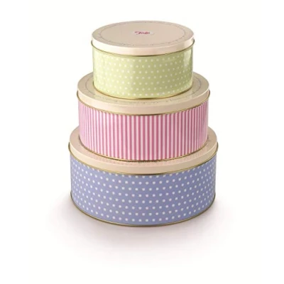Immagine di Tala Set 3 Cake 10B19530 Torta, Metallo, Design retrò, 7, 9 And 10 inch Diameter Storage Tins