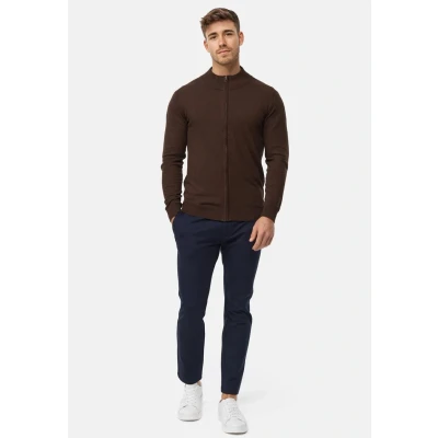 Immagine di Indicode Uomini Lau Cardigan con Collo Alto in 80% Cotone Dk Brown Mix S